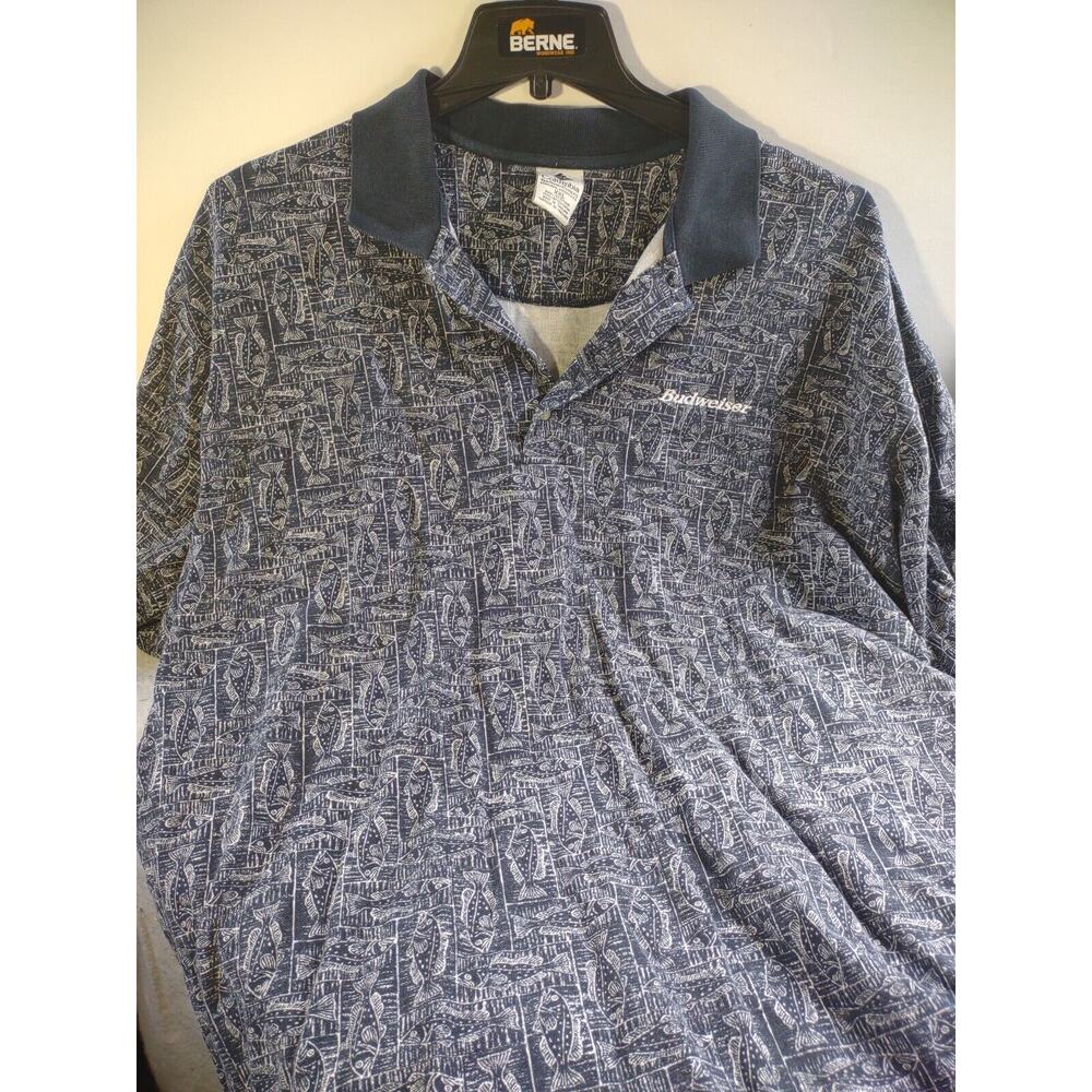 Columbia Budweiser Golf Polo Fishes XXL